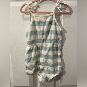 Little Co. Striped Terry Romper 2T